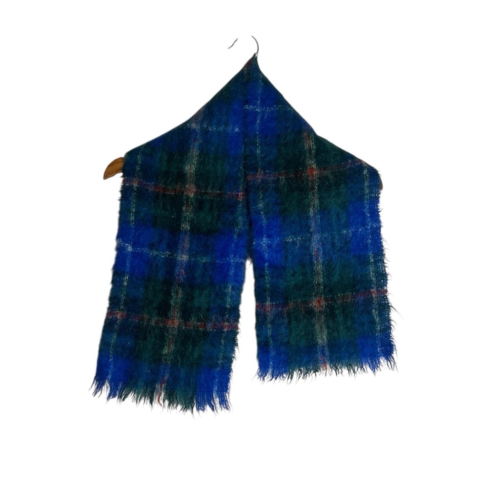 Nova Scotia tartan wool & mohair plaid scarf
